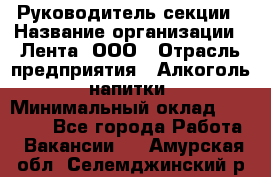 Руководитель секции › Название организации ­ Лента, ООО › Отрасль предприятия ­ Алкоголь, напитки › Минимальный оклад ­ 51 770 - Все города Работа » Вакансии   . Амурская обл.,Селемджинский р-н